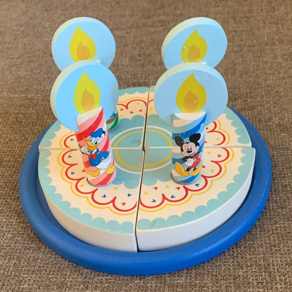 Melissa & Doug Disney Mickey Mouse Club wooden Birthday Cake Playset Pretend